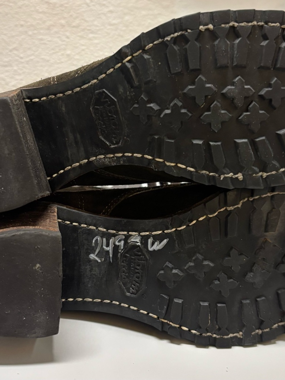 Frye Olive Green Suede Lace-Up Heeled Ankle Boots - Picture 5 of 7